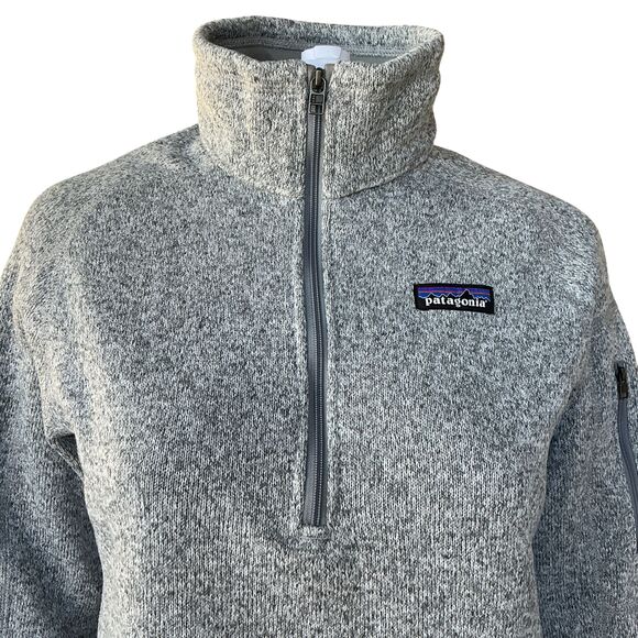 Patagonia Better Sweater Fleece Jacket Womens Size M 1/4 Zip Birch White Hiking - Picture 2 of 16
